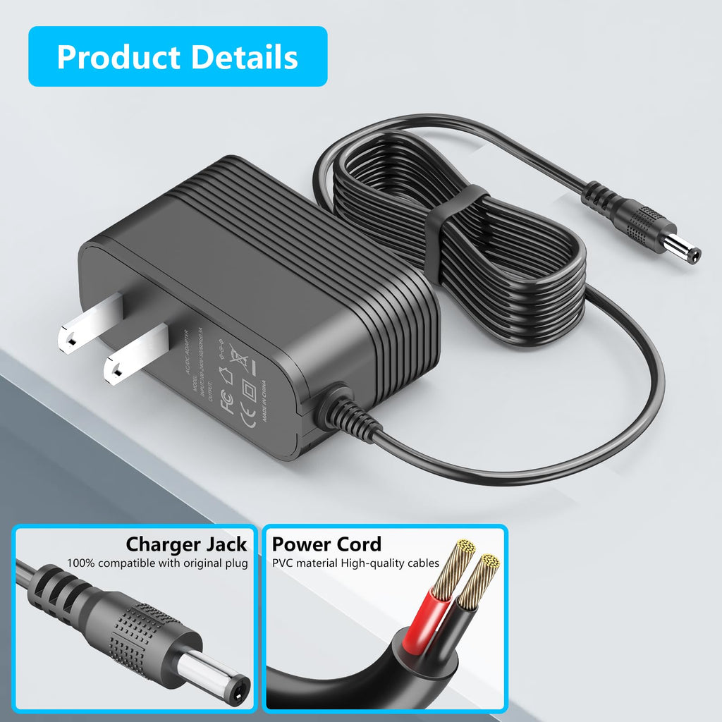 36V Charger for 29.6V Battery Vacuum Cleaner Replacement for SunSare X7A, SMOTURE VAC01 550W 45Kpa Vacuum Cleaner Adapter Charger