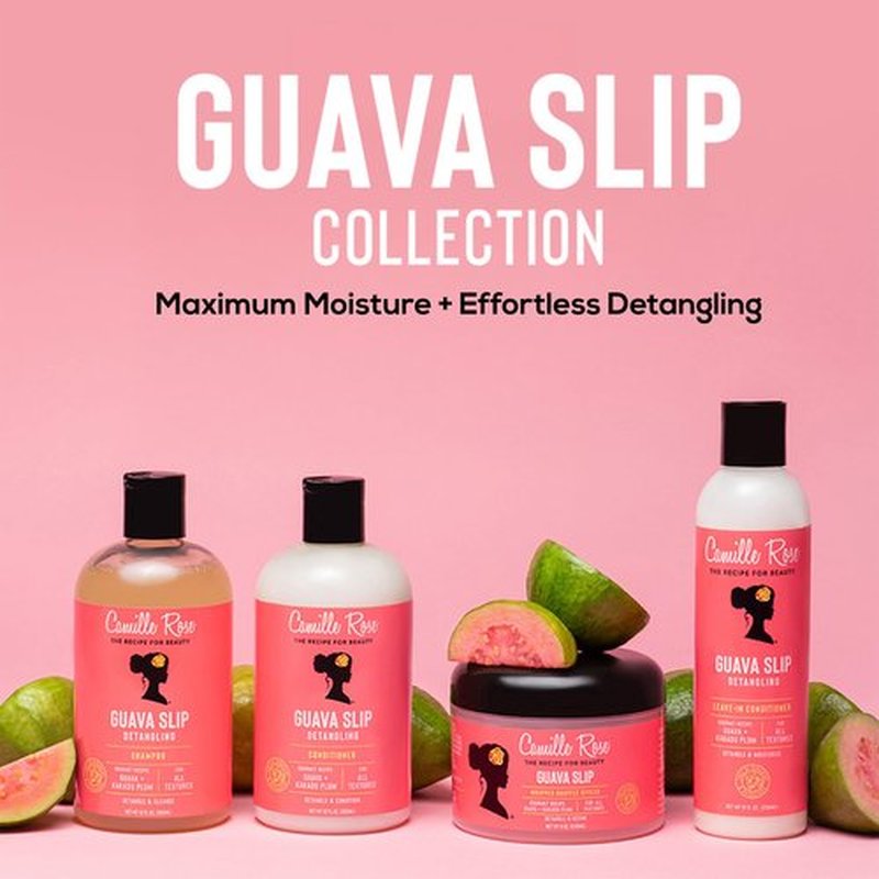 Camille Rose Guava Whipped Hair Styling Cream, with Kakadu Plum & Shea Butter to Detangle, Control Frizz & Define Strands, for All Hair Textures, 8 oz