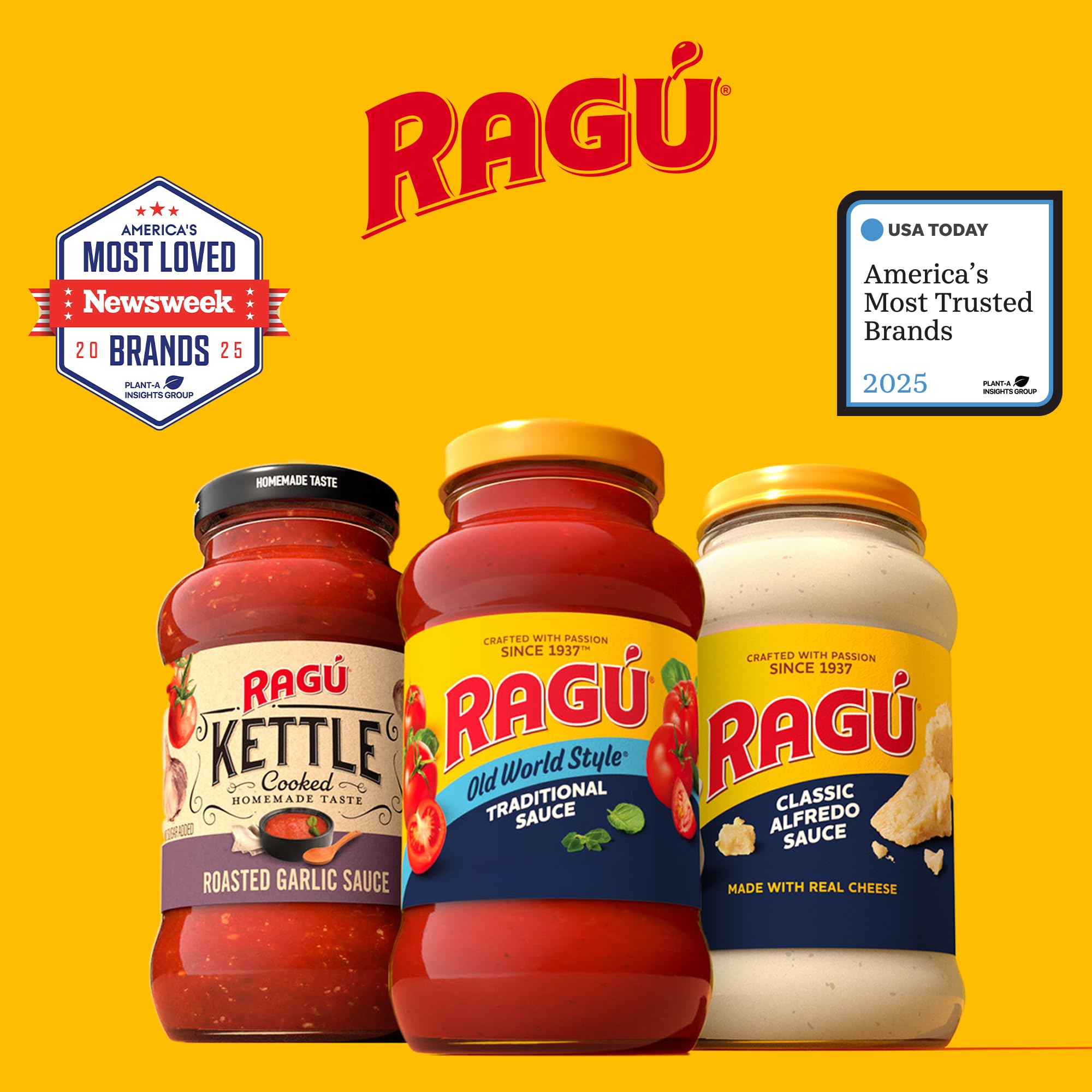 Ragu Old World Style Traditional Sauce, Made with Olive Oil, Perfect for Italian Style Meals at Home, 66 OZ (Pack of 2)