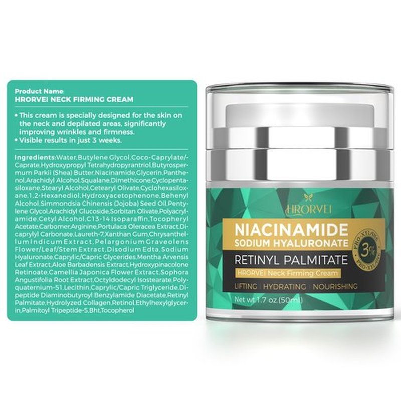 Hrorvei Face Neck Firming Cream Retinol Collagen Hyaluronic Acid Anti Aging Wrinkle Cream For Women Mens Face Neck Chest Jawline Tighten and Lift1.7 fl.oz