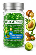 Nova Glowdrop Hair Treatment Serum, for Hair Growth, Hair Serum Oil Capsule for Women & Men, 40 Leave-in Capsules with Vitamins A C E B5, Hair Treatment Oil with Moroccan, Macadamia and Avocado Oil