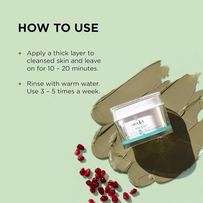 IMAGE Skincare I MASK - Purifying Probiotic Clay & Charcoal Facial Mask | Refine & Balance, 2 oz