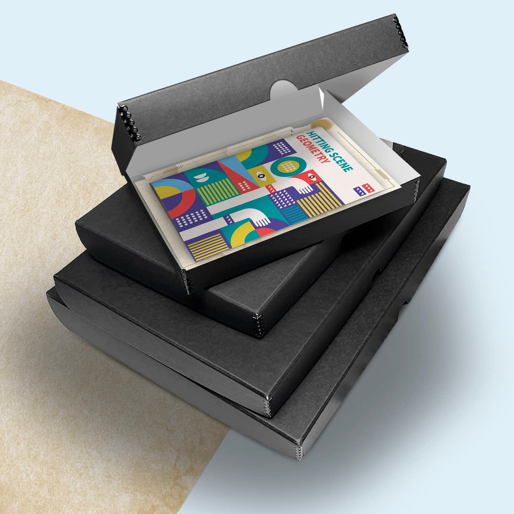 Golden State Art, Clamshell Archival Folio Storage Box 11x14 Inch, Black
