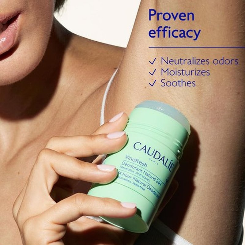 Caudalie Vinofresh Natural Deodorant Stick - Aluminum & Alcohol Free with Eucalyptus & Grape | 50g