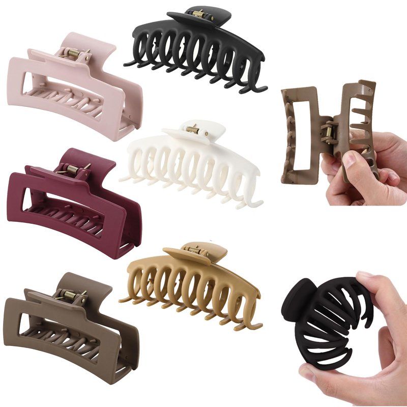 ZZUOMS 6 Pack Cloud Claw Clip for Women, 4" Large TPEE-Silicone Hair Claws, Bendable & Unbreakable Non-Slip Cozy Hair Clip for Thin/Thick/Curly Hair, Flexible & Durable All-Day Comfort Mutil Color 3