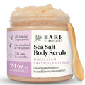 Bare Botanics Body Scrub - Himalayan Lavender Citrus Exfoliator with Moisturizers | 24 oz, Cruelty-Free