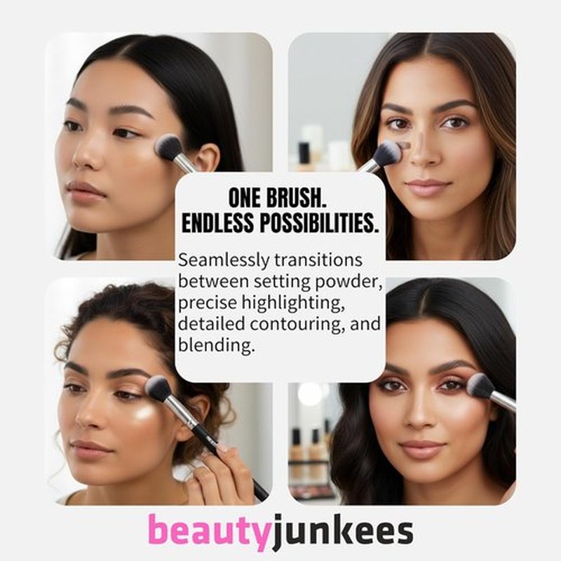 Beauty Junkees Concealer Brush - Small Soft Fluffy Tapered Synthetic Brush for Precision Application