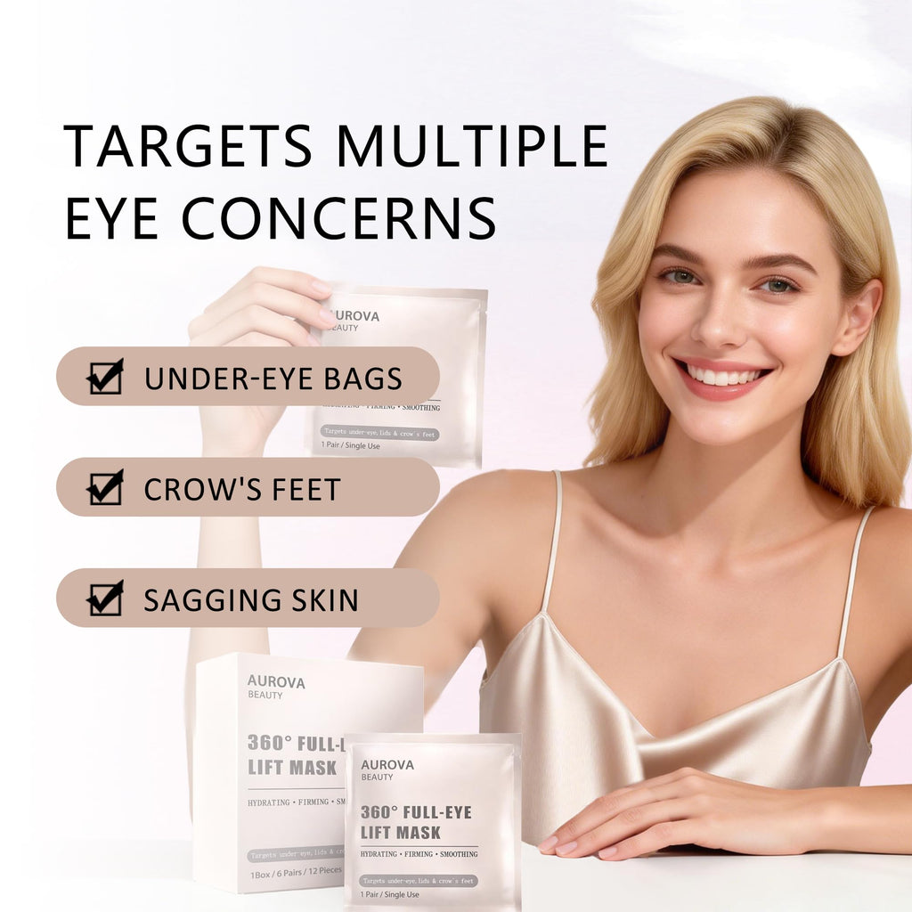 Skulta Deep Peptide Eye Mask, Aurova Beauty Eye Mask, Eye Mask with Bio-Collagen Peptide Complex & Vitamin C (1Set/12 Patch)