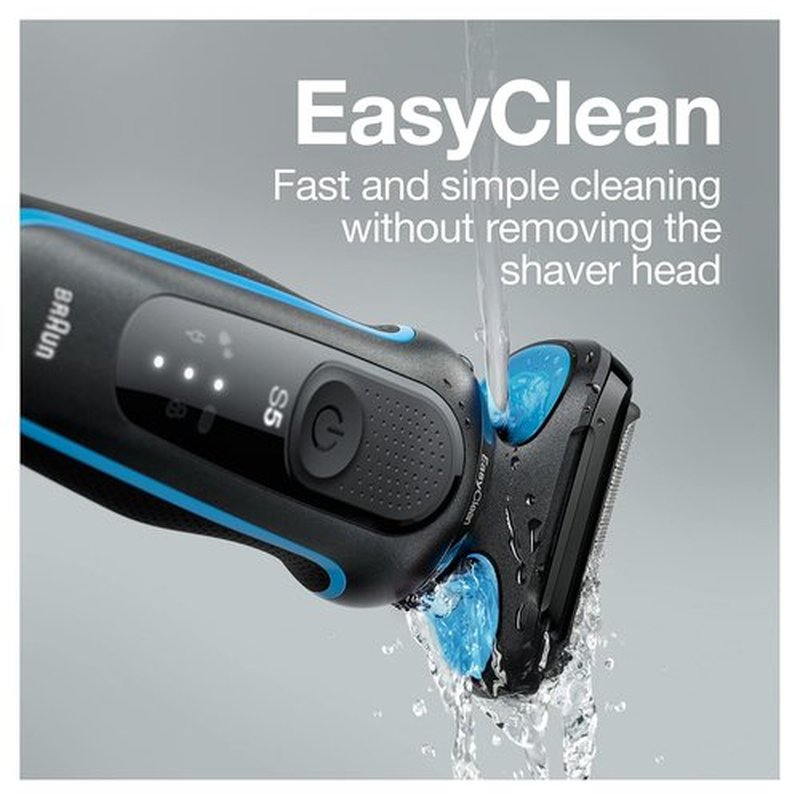 Braun Series 5 5049cs Electric Shaver - Cordless Wet & Dry Face Shaver with Charging Stand & Beard Trimmer - Blue
