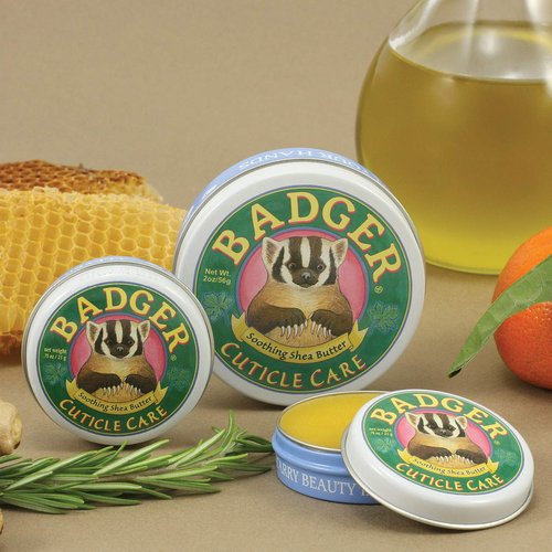 Badger Organic Cuticle Care Balm - Natural Nail Care Cream with Shea Butter, Vitamin-Rich Seabuckthorn Extract Helps Strengthen, Soothe & Restore Dry & Splitting Cuticles – Light Citrus Scent - .75oz