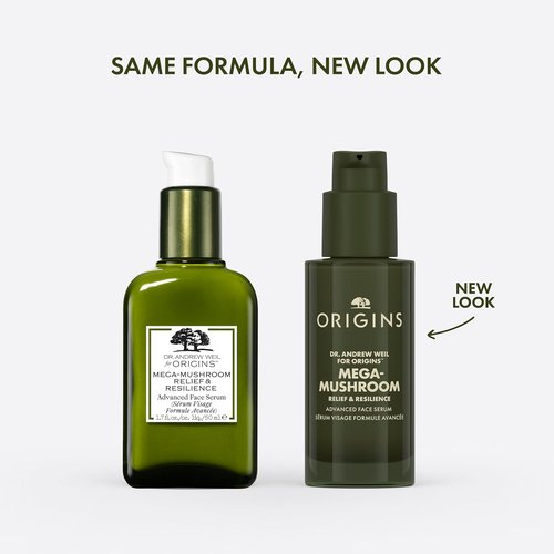 Origins Mega-Mushroom Advanced Face Serum - Reduces Redness & Strengthens Skin Barrier | 1.7 Fl Oz