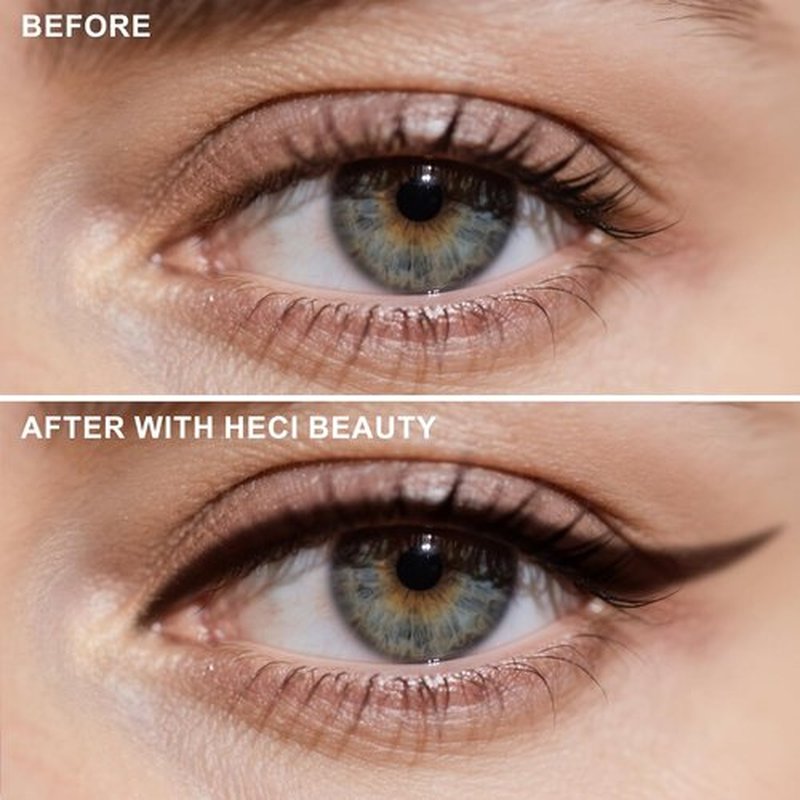 HECI BEAUTY Gel Eyeliner Pencil - Ultra-Smooth, Waterproof & Smudge-Proof | Longwear Dark Brown, 24HR Wear