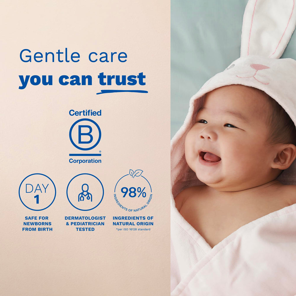 Mustela Baby Cleansing Water - No-Rinse Micellar Water - with Natural Avocado & Aloe Vera - for Baby's Face, Body & Diaper - Various Sizes - 25.35 fl. oz.