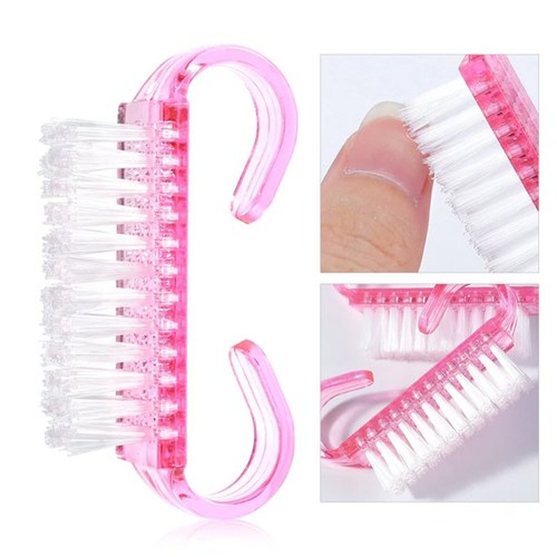 20pcs nail brushes for cleaning, Handle Grip Nail Brush, Random Color Hand Fingernail Brush Cleaner Scrubbing Kit Pedicure for Toes and Nails Men Women