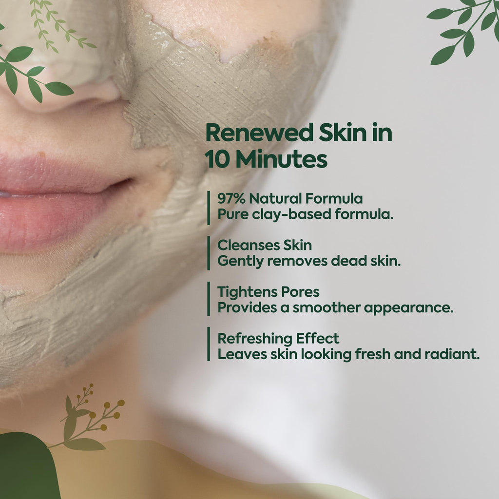 Clasy Care Clay Mask for Face – Pore Firming & Deep Cleansing Face Mask | Anti-Blackhead | Oil Balancing | Moisturising & Natural Ingredients, 100 ml