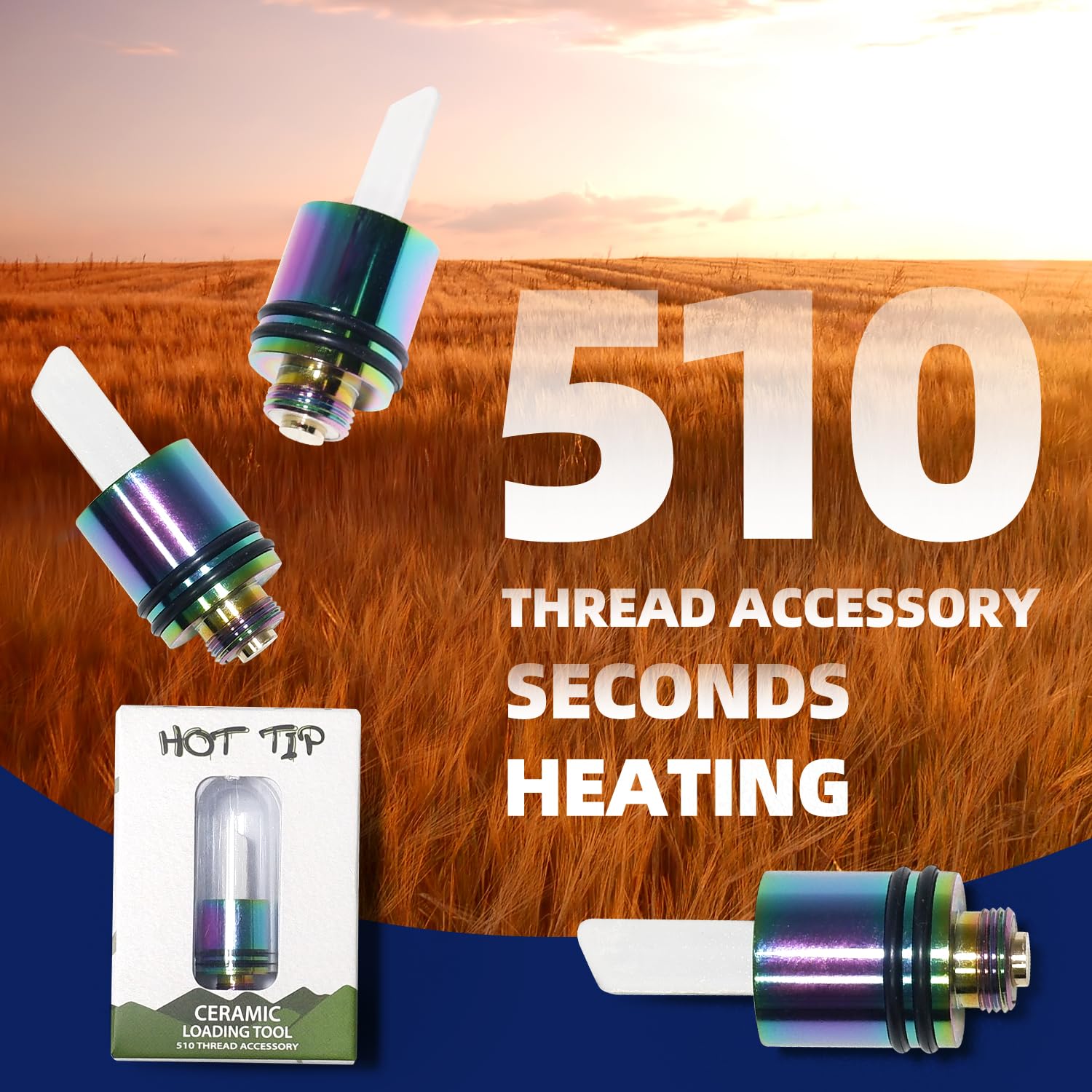 YMGN Ceramic heating head, multi-function heating tool 3 seconds fast heating, used for slicing candles, dipping oil, etc. (Mixed color) (1PCS)