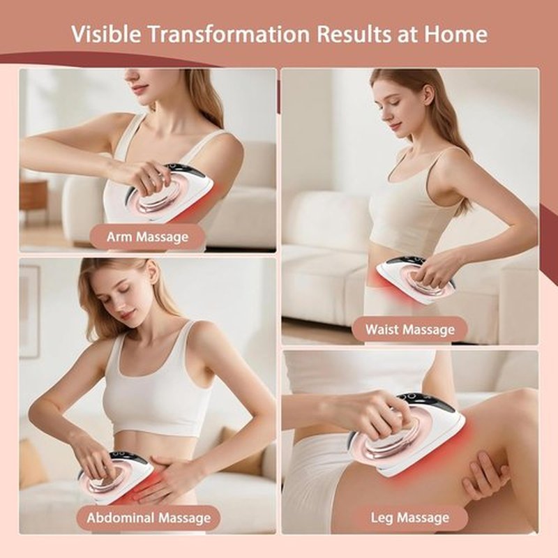 Skiennix Cellulite Body Device - Radio Frequency Massage for Temporary Reduction | White