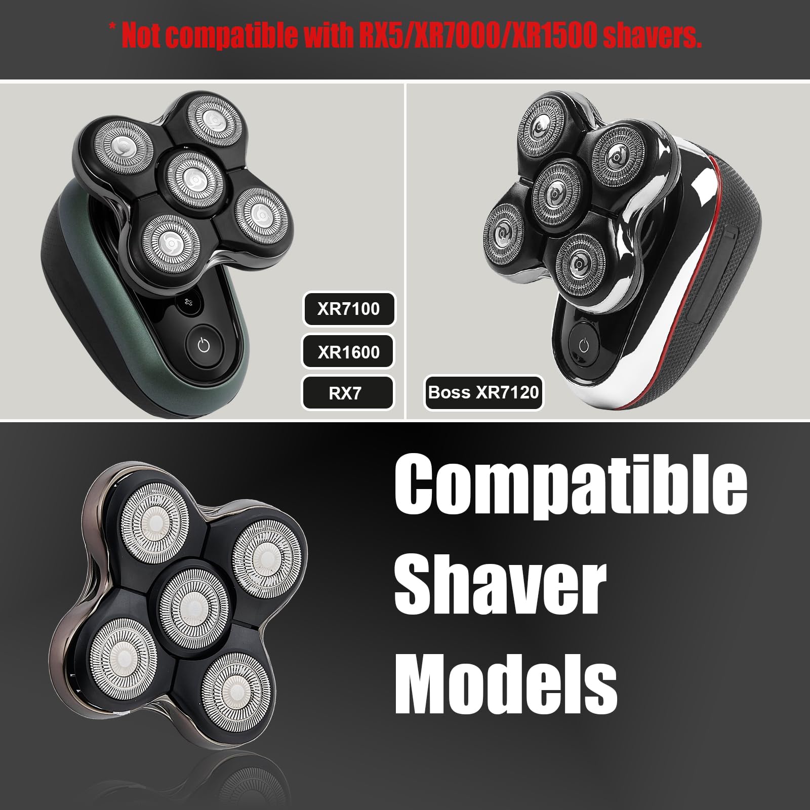 Shaver Replacement Heads Compatible with Remington Balder Boss