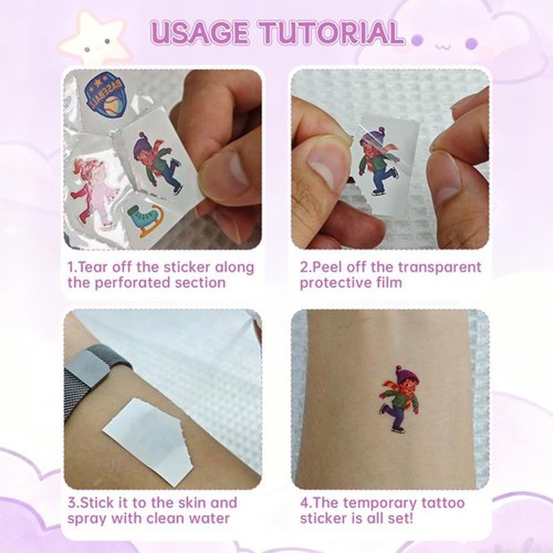 Pre-Cut 90+PCS Princess Temporary Tattoos for Kids, Safe Peel & Apply Fairy Jewelry Tattoos, Waterproof Birthday Party Favors for Girls