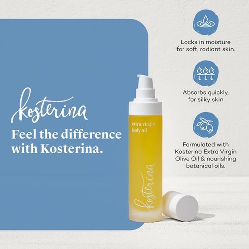 Kosterina - Extra Virgin Body Oil – Clean, Hydrating, All Natural, High Antioxidants, Herb Spice Essential Oil Blend | 3.38oz (100ml)