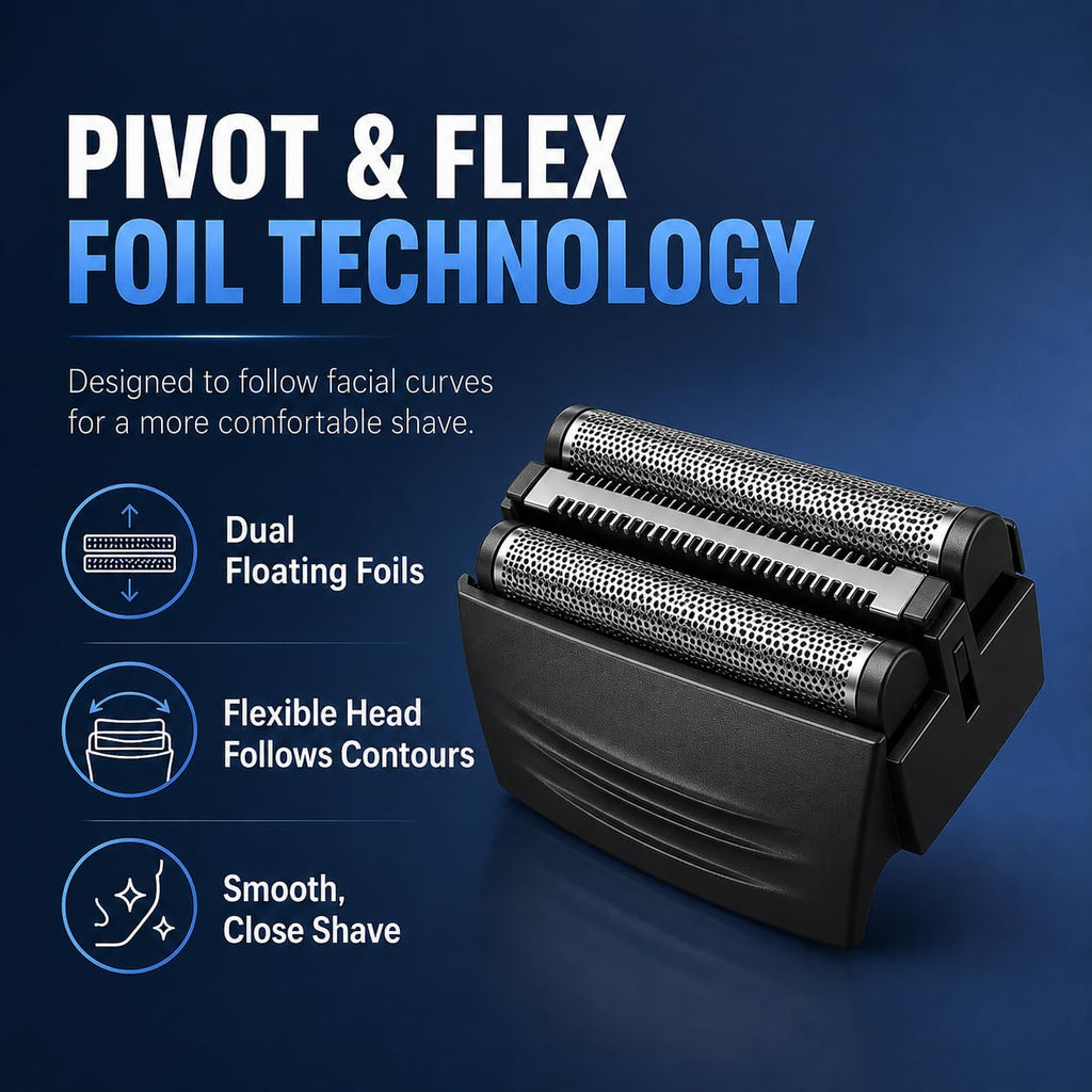 2 PACK BLACKShaver Replacement Foil Compatible with Remington TITANIUM-X Flex & Pivot Foil and Cutter F5800 & F7800,Shaver heads Fit for Remington F4900,F5800,F7800