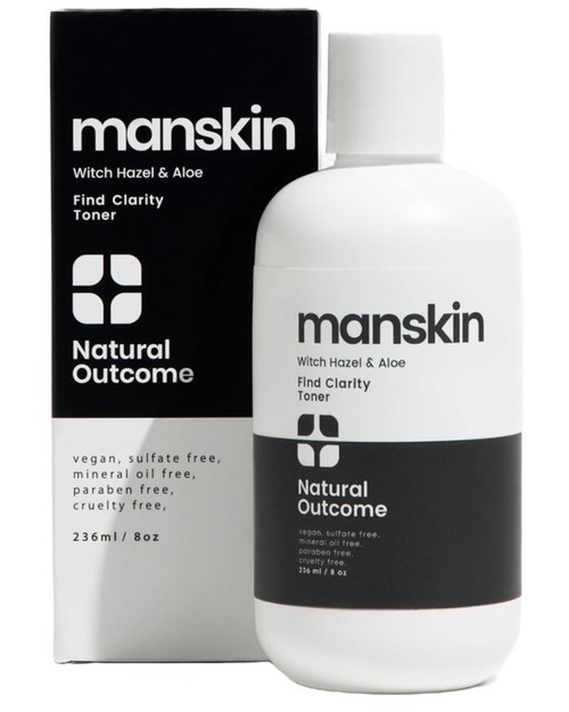 Natural Outcome Man Skin Face Toner | Natural Daily Toner Enhances Men Facial Complexion | Pore Cleansing Facial Astringent with Witch Hazel & Aloe Vera for All Skin Types | 8 Oz