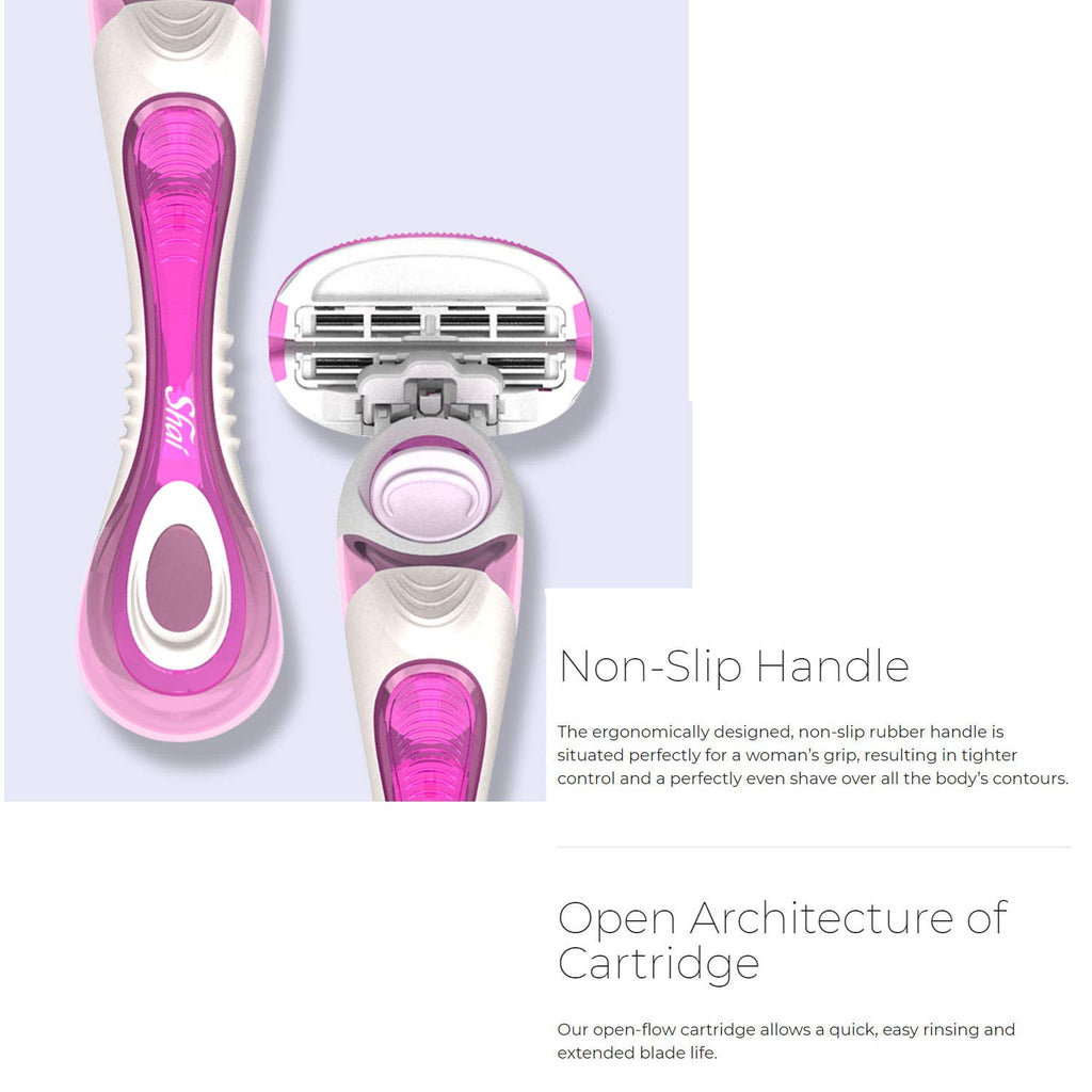 DORCO Shai Sweetie 6-Blade Women Disposable Razor 6-count with Eyebrow Razor