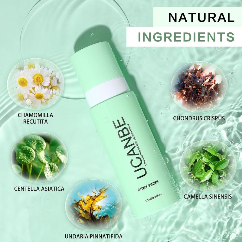 UCANBE Makeup Setting Spray - Hydrating Dewy Finish Face Mist for Long-Lasting Glow | 3.38 fl oz