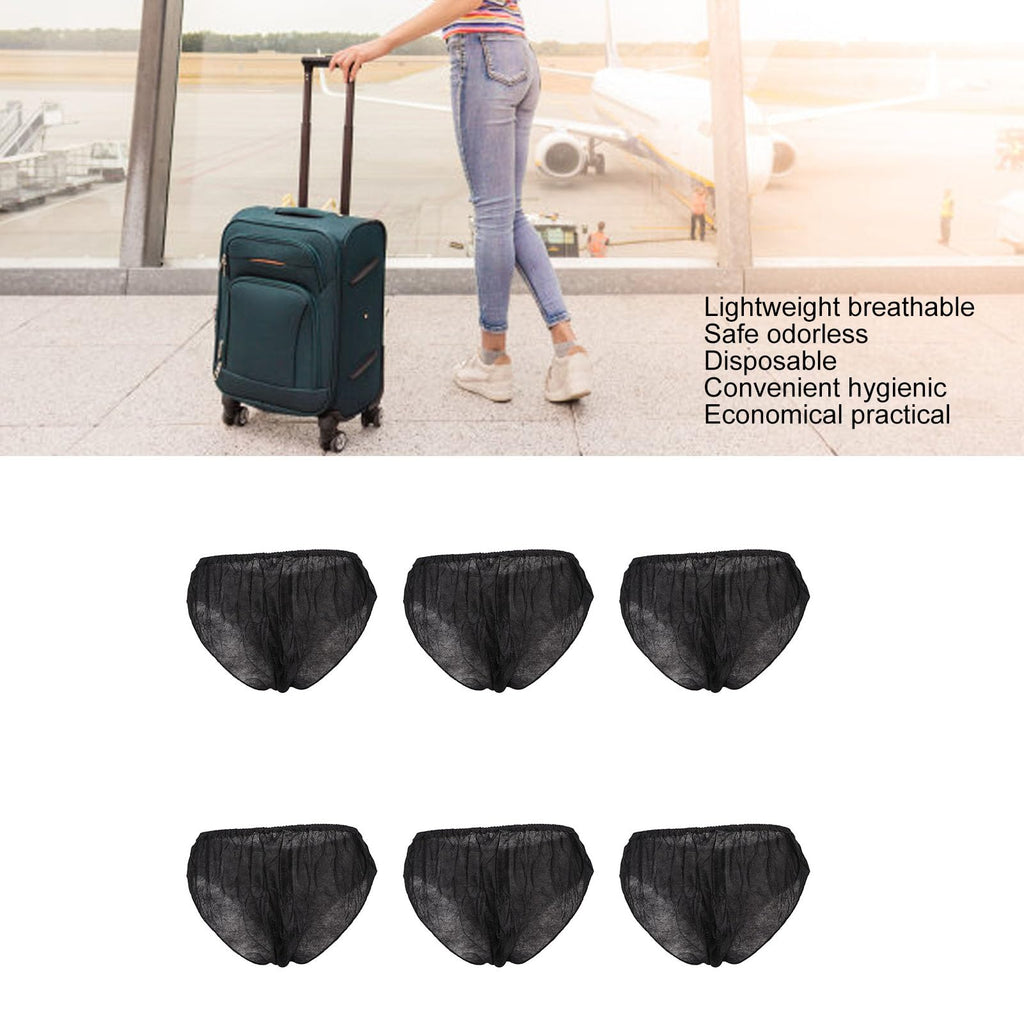 ZASCHMOY 50pcs Disposable Black Underwear, One Size Fits Most Portable Travel Underwear for Women And Men Outdoor Tourism Hotel