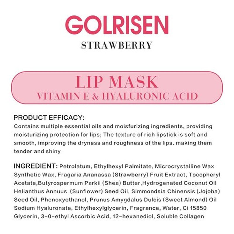 Skiennix Lip Mask - Hydrating Overnight Treatment with Hyaluronic Acid & Vitamin E | 0.7 oz for Soft, Smooth Lips