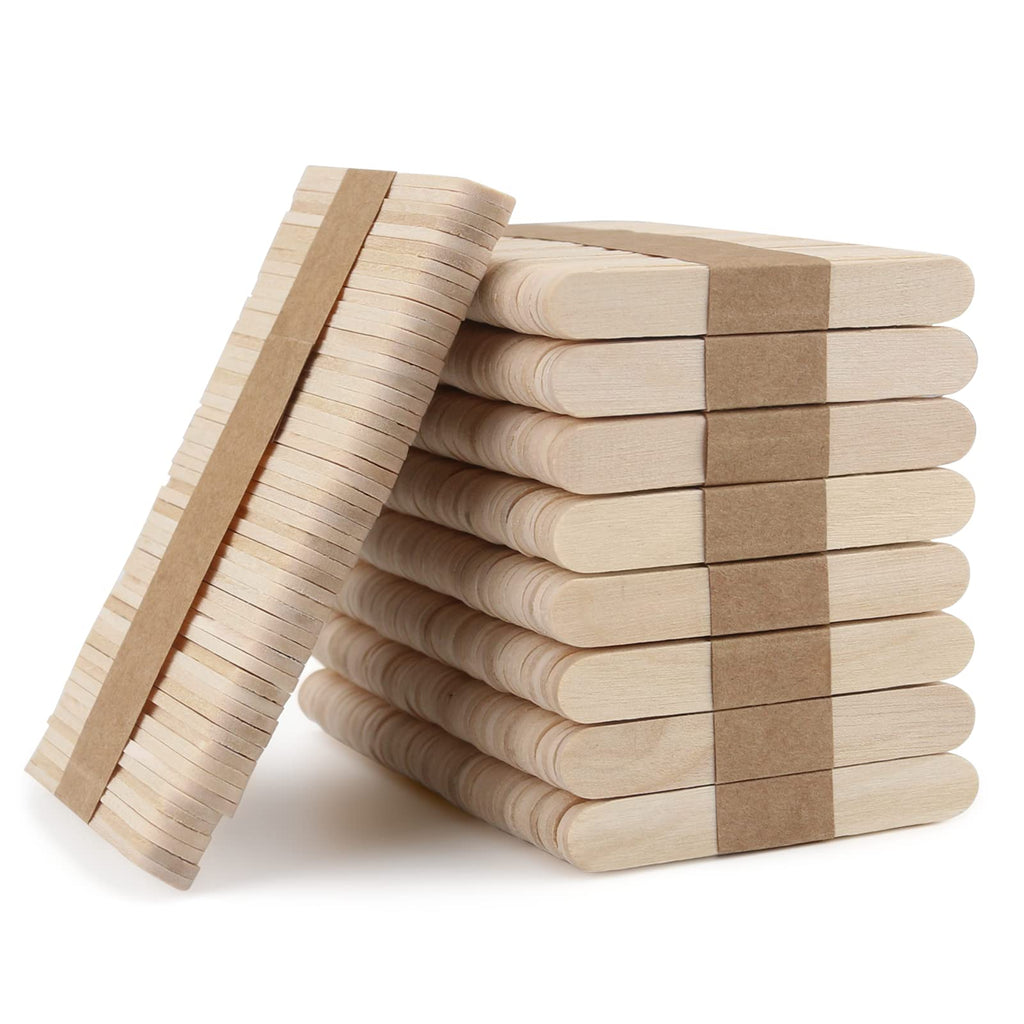 WISYOK 450PCS 2.5 inch Craft Sticks, Wood Popsicle Sticks, Craft Sticks for Home and School Crafts, Ideal for Arts and Handwork