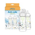 Dr. Brown's Baby Bottle - Anti-Colic Wide-Neck Design with Dino Decos | 9oz, BPA-Free, 2-Pack