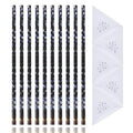JERCLITY 10 Pieces White Refill Rhinestone Picker Pencil Set Self Adhesive Nail Dotting Wax Pen with 5 Piece Triangular Beads Sorting Tray for Nail Art DIY Decoration