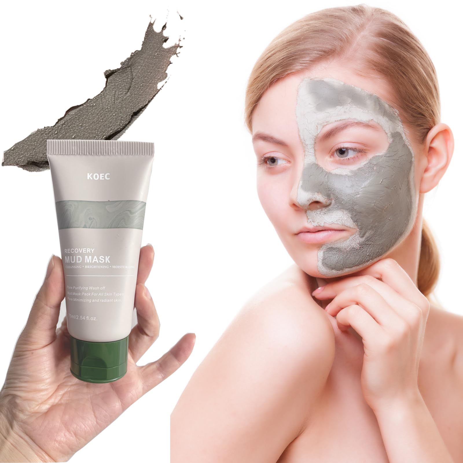 Reepic Cosmer Recovery Mud Mask - Clay Mask - Body Mud Hydrating & Deep Pore Tightening Face Mask, Natural Purifying Clay - Korean Wash Off Body Facial Mud Mask