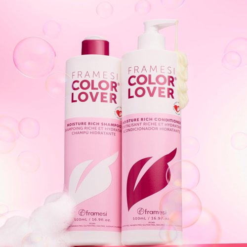 Framesi Color Lover Moisture Rich Conditioner - Sulfate Free with Coconut Oil & Quinoa for Color Treated Hair
