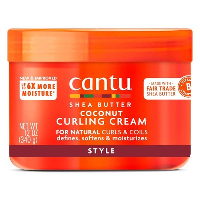 Cantu Coconut Curling Cream - Nourishing Shea Butter Formula for Natural Hair, 12 oz
