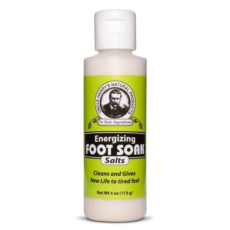 Uncle Harry's Natural Pedicure Foot Soak Bath Salts | Athletes Foot Detox & Dry Feet Treatment | Epsom Salts for Soaking Feet with Eucalyptus & Peppermint | Vegan Pedicure Supplies (4 oz)