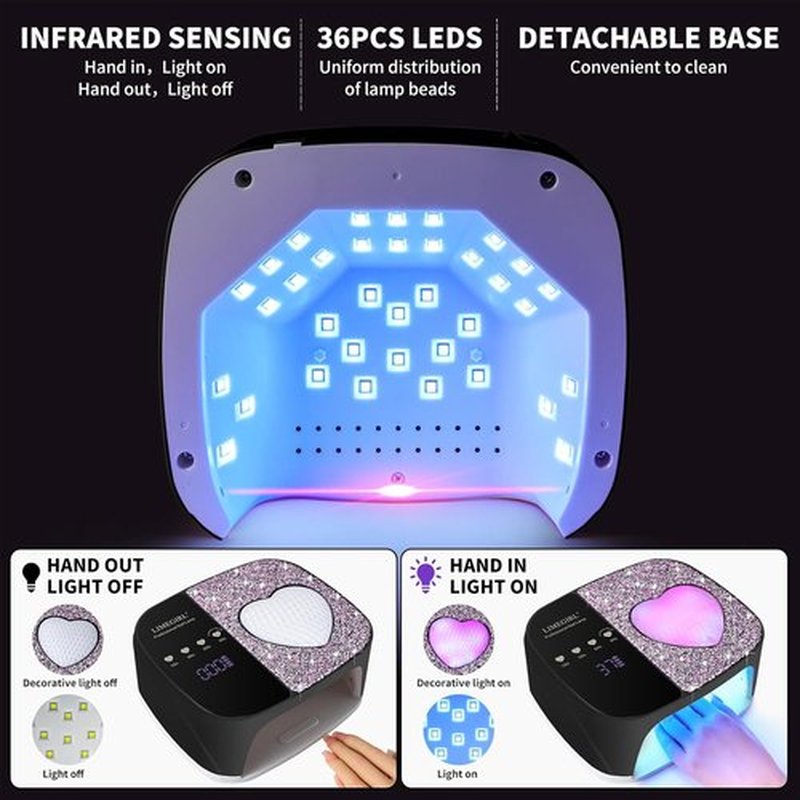 LIMEGIRL UV LED Nail Lamp Kit - Professional Fast Curing Gel Polish Dryer | Cordless & Rechargeable for Home & Salon Use