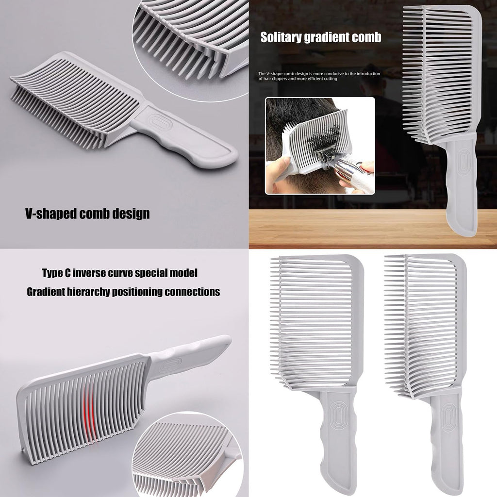 2Pcs Barber Fade Combs Ergonomic Flat Top Combs Gradienter Precise Hairdressing Tool For Precise Haircuts And Styling
