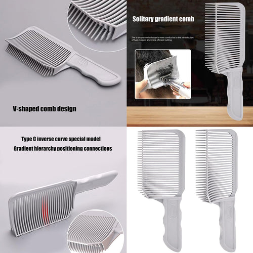 2Pcs Barber Fade Combs Ergonomic Flat Top Combs Gradienter Precise Hairdressing Tool For Precise Haircuts And Styling