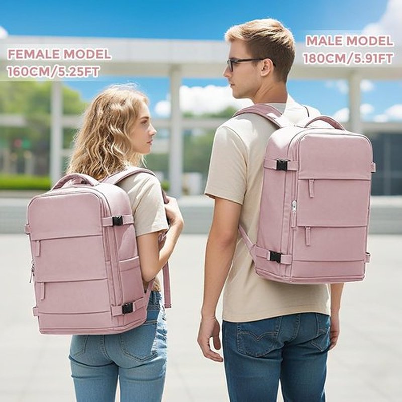 Coowoz Travel Backpack - Waterproof Hiking Backpack for Men & Women | Casual Daypack (Pink/Purple)