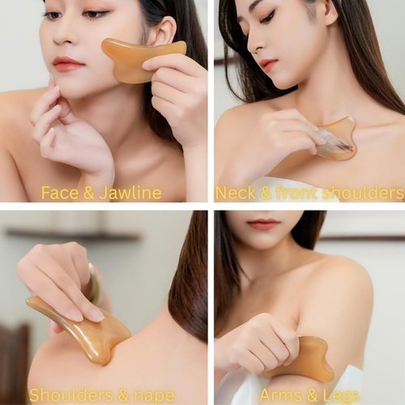 ARTINIQUE Gua Sha, Gua Sha Facial Tools, Guasha Tool for Face, Face Massager Tool, Hornheart Gua Sha for Puffiness, Facial Gua Sha Massage for Rejuvenated Skin, Anti-Aging, Effective Wrinkle Reduction