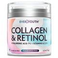 Collagen Cream for Face, Neck & Décolleté, Anti Aging Facial Moisturizer for Women with Hyaluronic Acid, Vitamin E, Made in USA, Anti Wrinkle Face Cream, Neck Creams for Tightening and Firming, 1.7oz