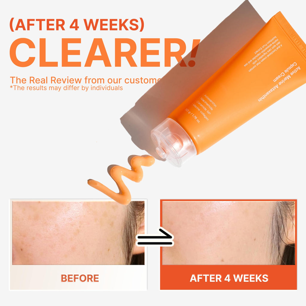 SUNGBOON EDITOR Active Marine Astaxanthin Capsule Cream 50ml, Facial Cream for Brightening, Deep Hydration, Soothing, Moisturizer