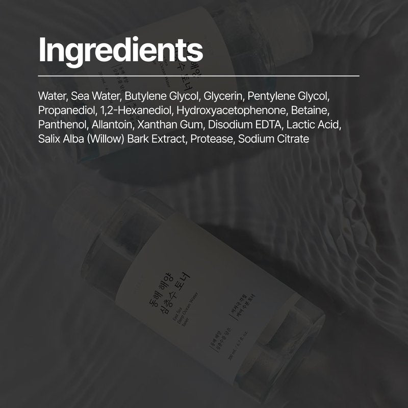 WISELY East Sea Deep Ocean Water Toner | Calming, Gentle Exfoliator, Deep Sea Water for Hydrating, Soft Finish, Korean Facial Toner & Astringent for Men and Women (200ml / 6.7 fl. oz.)