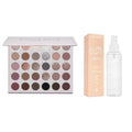 ColourPop Stone Cold Fox Eyeshadow Palette & Hydrating Setting Mist Bundle - 30-Pan Cool Matte & Metallic Shades