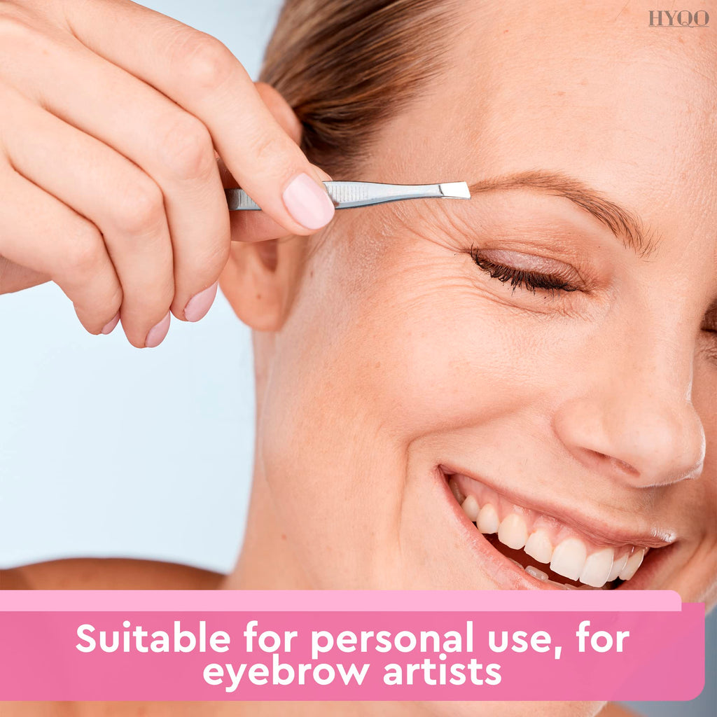 24 Pcs Bulk Tweezers, 3.5 In Stainless Steel, Slanted Tips