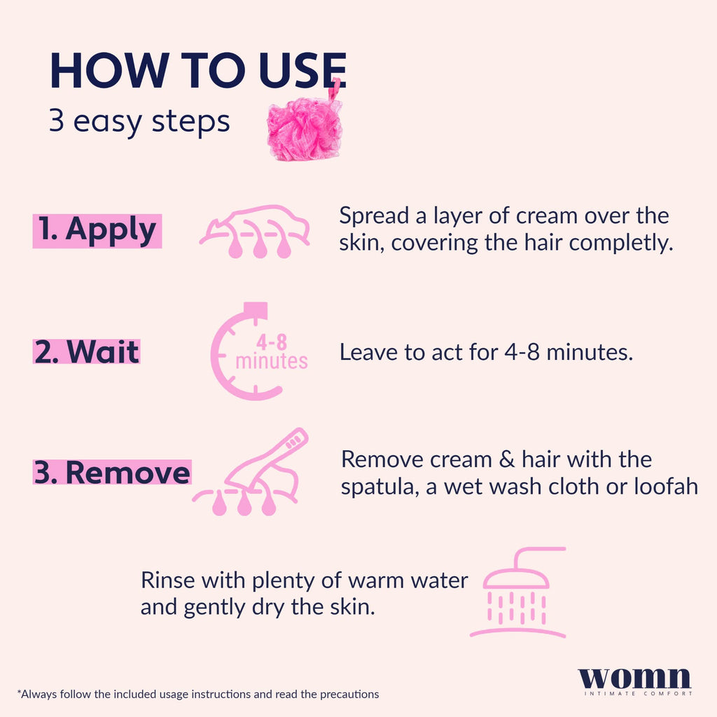 womn Intimate Hair Removal Cream for Women, Bikini Area & Armpits 3.3 fl oz