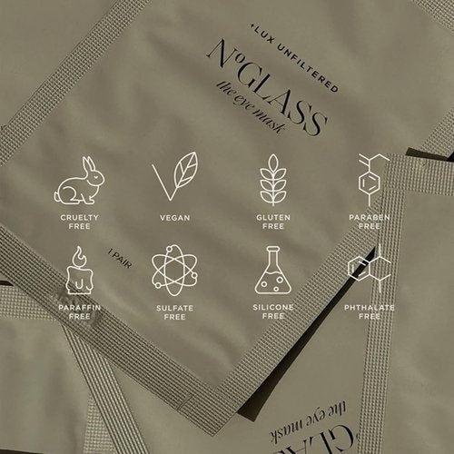 + Lux Unfiltered Cooling Under Eye Patches - Anti-Slip Caffeine Infused Korean Eye Mask - Reduces Puffiness, Brightens, & Hydrates Skin - Fragrance Free, Vegan, & Cruelty Free - 10 Count