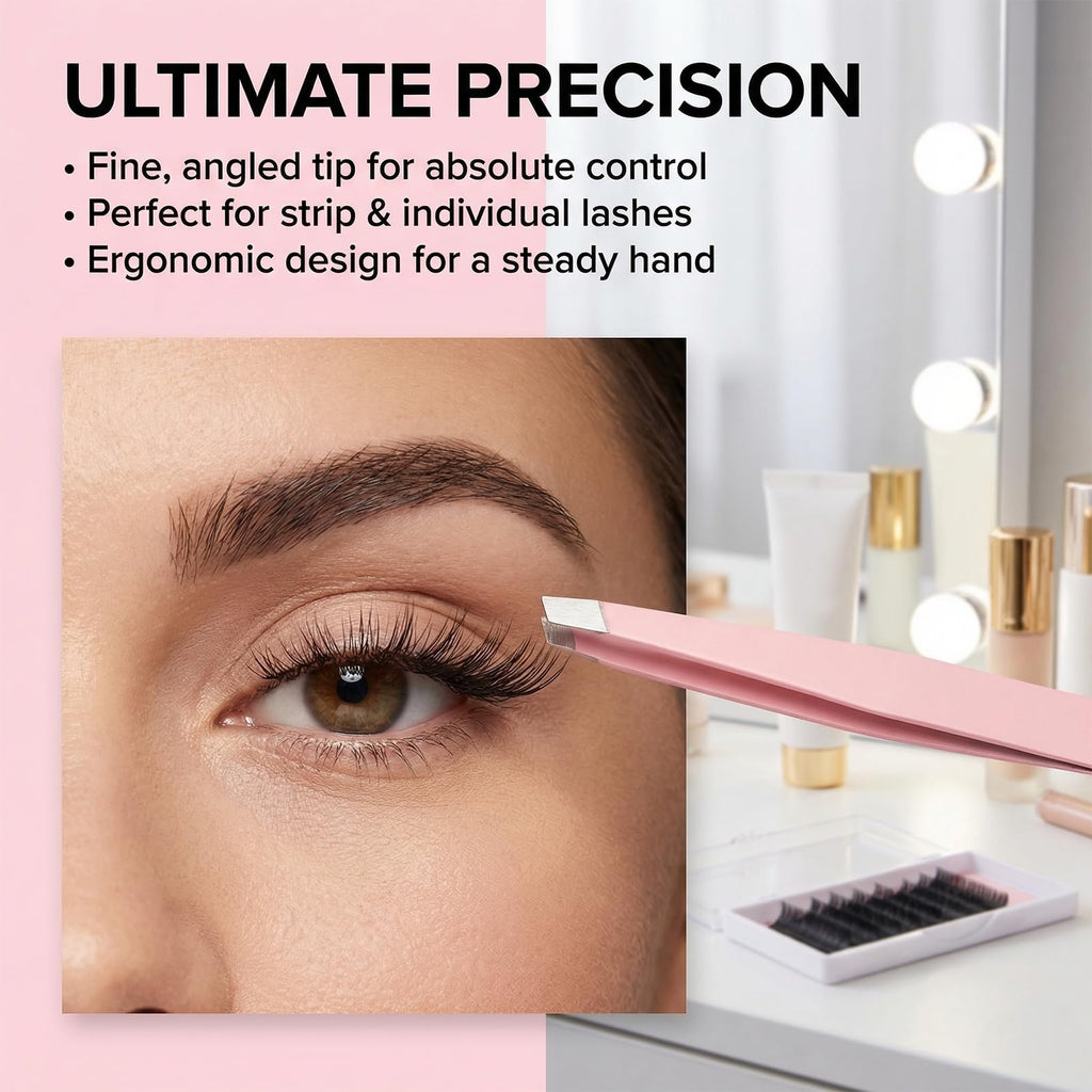 A set of 64 Decorative Eyebrow Tweezers, Featuring Stainless Steel Angled Tweezers, Pink Tweezers suitable for Personal Care, Removal of Hangnails, Facial Hair Management, and Eyelash Grafting.